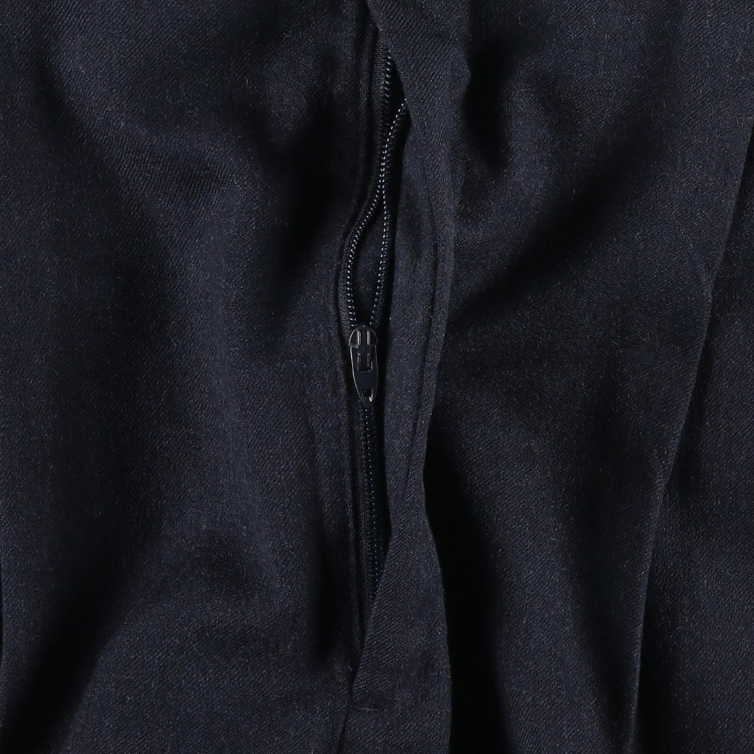 ~1990'S Saks Fifth Avenue Two-Pleat Wool Trousers, Men's Size W31 (approx.), Vintage wool navy blue type Vintage Second Hand