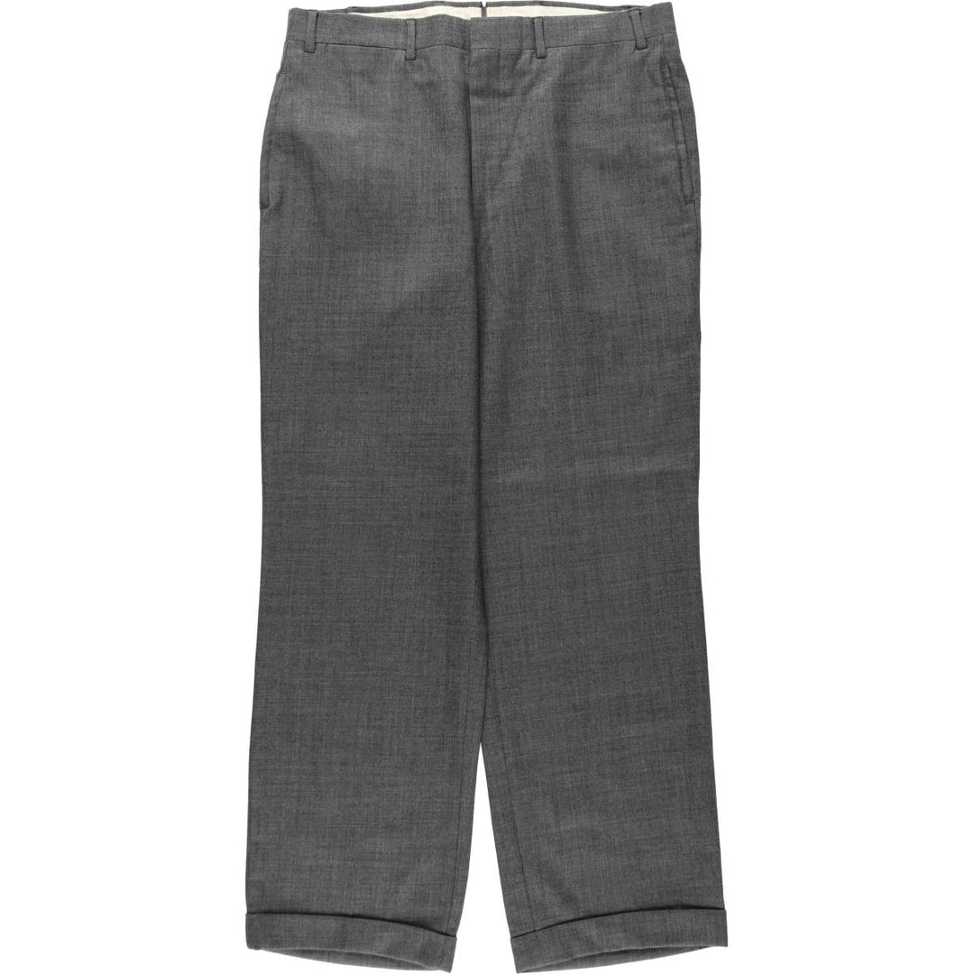 90'S style wide-leg slacks, men's size W34 (approx.) unclear gray type Vintage Second Hand