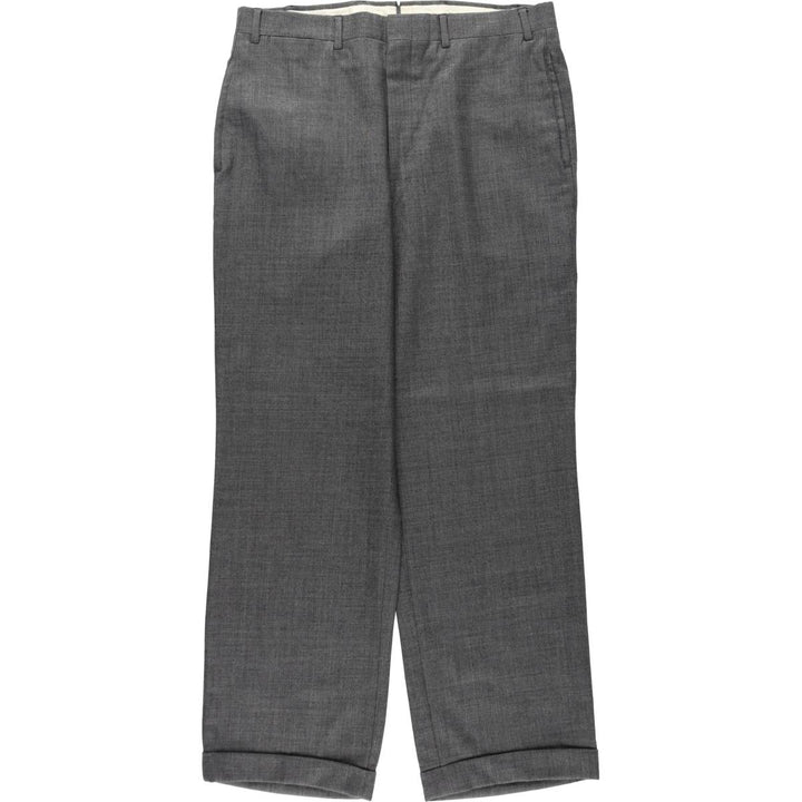 90'S style wide-leg slacks, men's size W34 (approx.) unclear gray type Vintage Second Hand