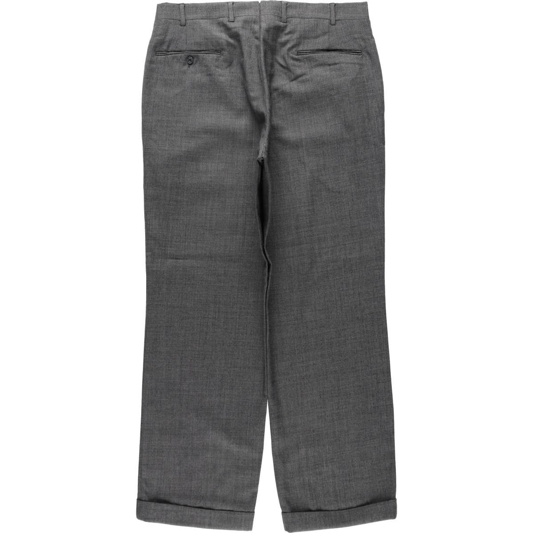 90'S style wide-leg slacks, men's size W34 (approx.) unclear gray type Vintage Second Hand