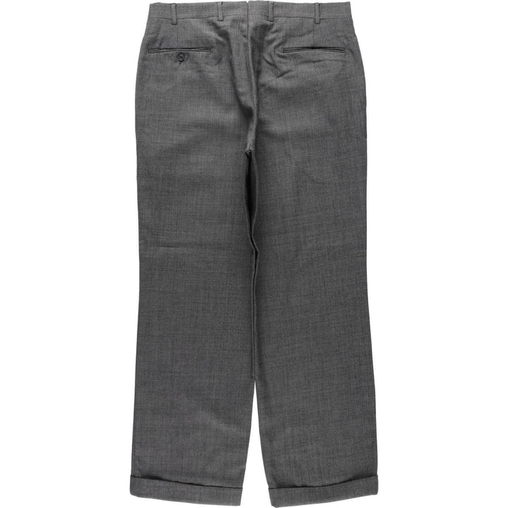 90'S style wide-leg slacks, men's size W34 (approx.) unclear gray type Vintage Second Hand
