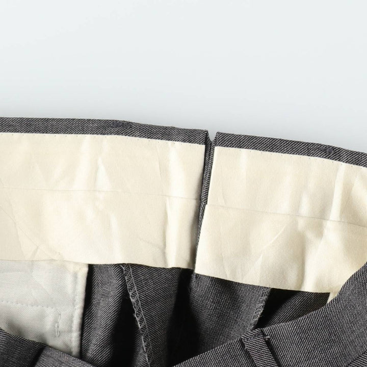 90'S style wide-leg slacks, men's size W34 (approx.) unclear gray type Vintage Second Hand