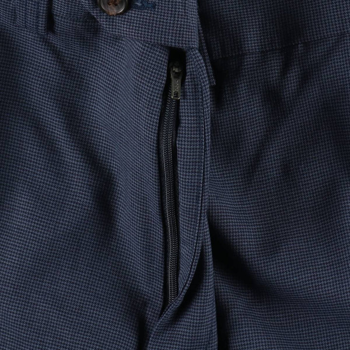 Ralph Lauren LAUREN Check Pattern Wool Pants Slacks Men's W34 (approx.) wool navy blue type Vintage Second Hand