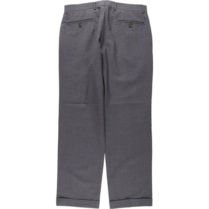 Ralph Lauren LAUREN Lauren Two-pleat wool pants slacks for men, W33 equivalent wool gray type Vintage Second Hand