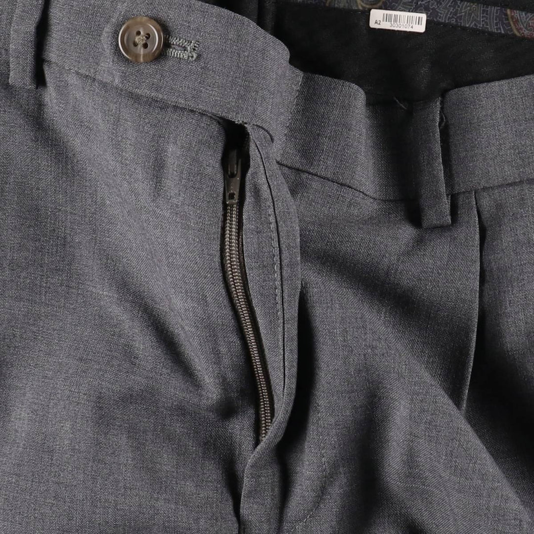 Ralph Lauren LAUREN Lauren Two-pleat wool pants slacks for men, W33 equivalent wool gray type Vintage Second Hand