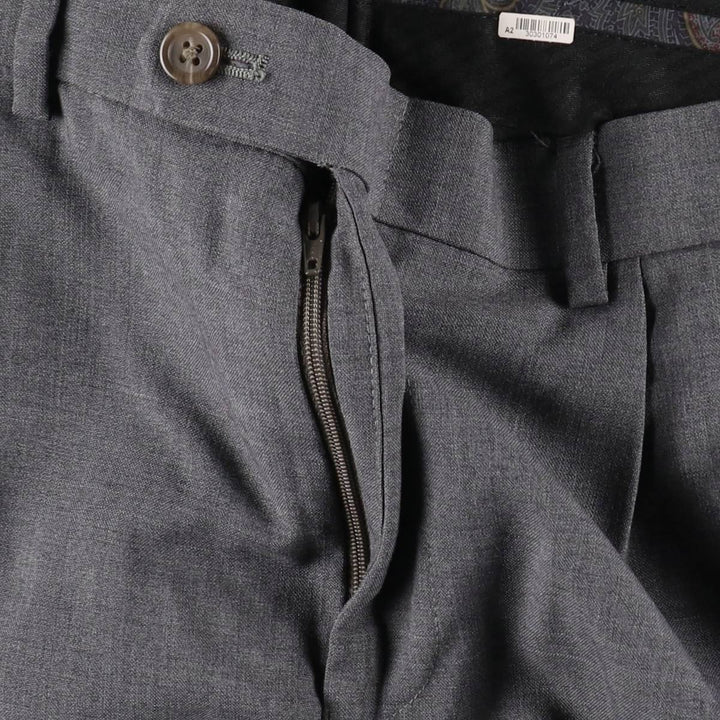 Ralph Lauren LAUREN Lauren Two-pleat wool pants slacks for men, W33 equivalent wool gray type Vintage Second Hand