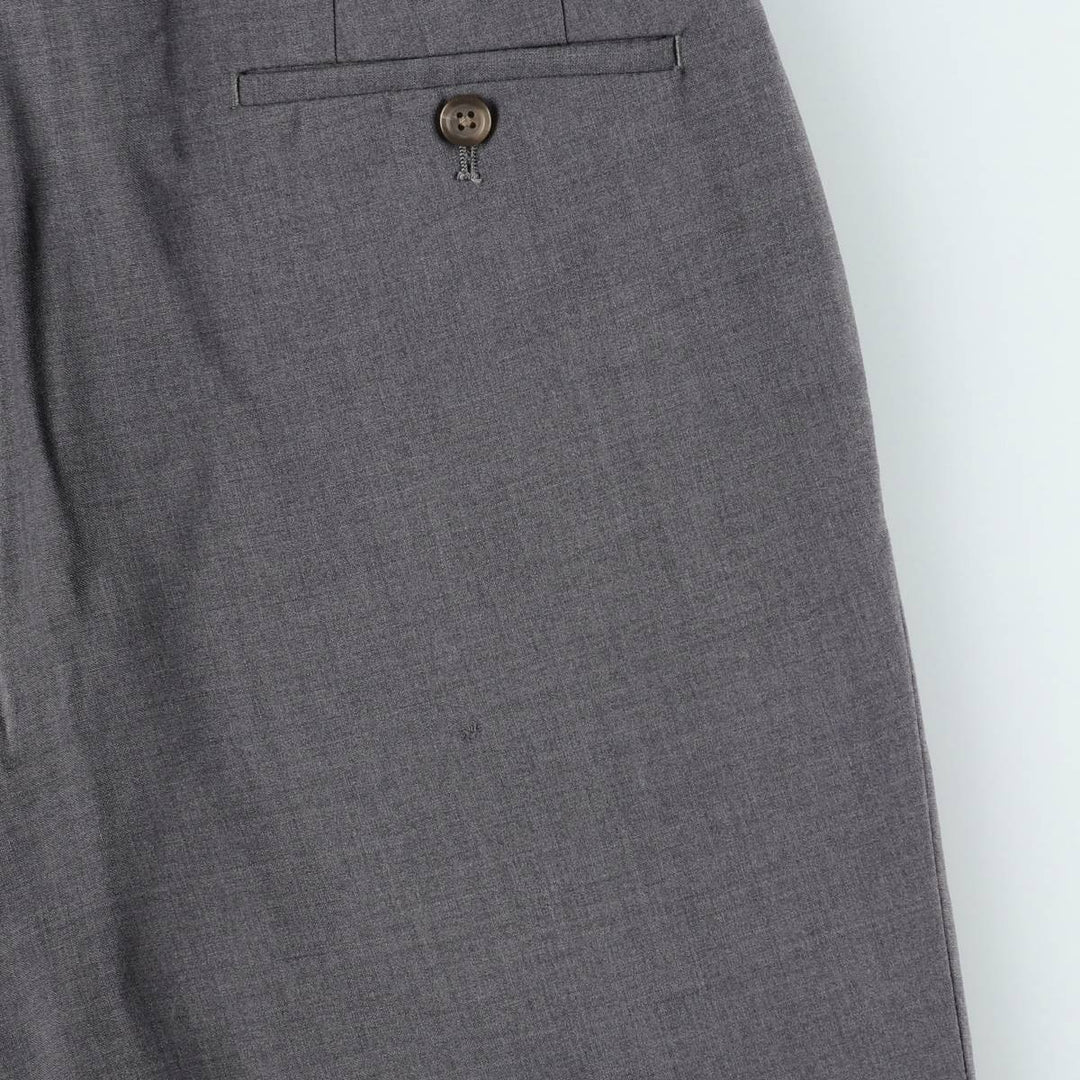 Ralph Lauren LAUREN Lauren Two-pleat wool pants slacks for men, W33 equivalent wool gray type Vintage Second Hand