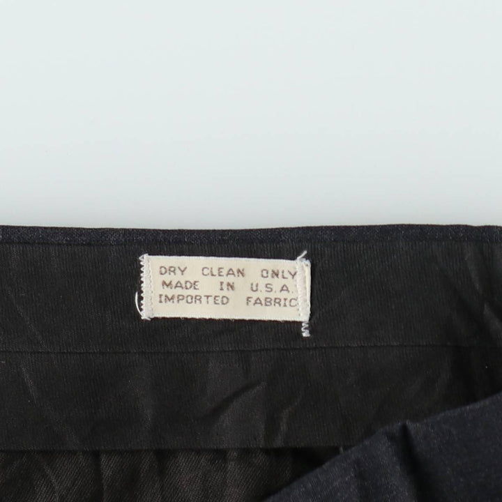 MAJER SLACKS Two-Pleat Wool Trousers, Made in USA, Men's Size W34 (approx.), Vintage wool Charcoal Vintage Second Hand
