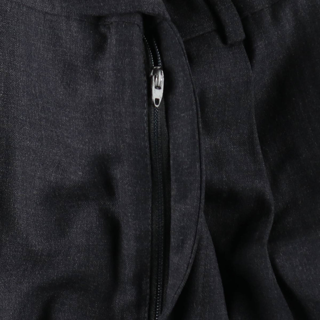 MAJER SLACKS Two-Pleat Wool Trousers, Made in USA, Men's Size W34 (approx.), Vintage wool Charcoal Vintage Second Hand
