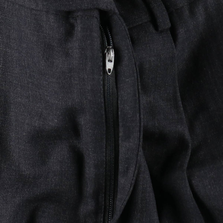 MAJER SLACKS Two-Pleat Wool Trousers, Made in USA, Men's Size W34 (approx.), Vintage wool Charcoal Vintage Second Hand
