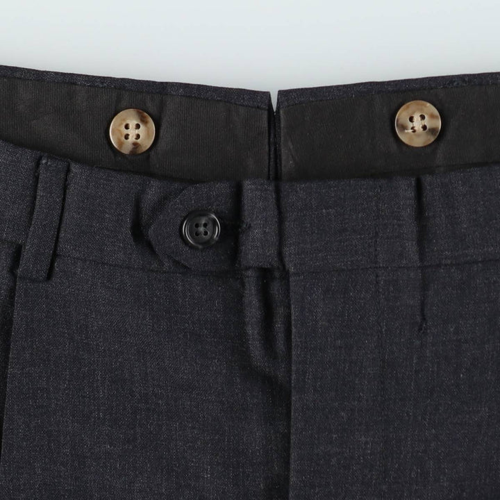 MAJER SLACKS Two-Pleat Wool Trousers, Made in USA, Men's Size W34 (approx.), Vintage wool Charcoal Vintage Second Hand