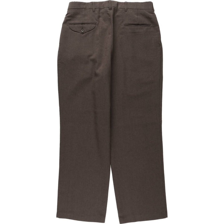 Haggar 2-pleat slacks for men, size W34 polyester brown type Vintage Second Hand