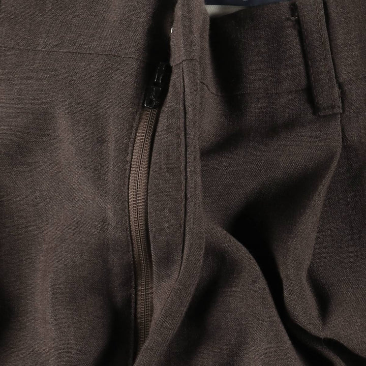 Haggar 2-pleat slacks for men, size W34 polyester brown type Vintage Second Hand