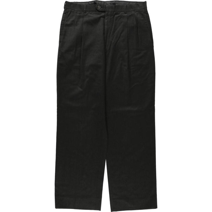JOS. A. BANK Two-pleat wool trousers, made in the USA, men's size W34 (approx.), lightweight. wool Charcoal Vintage Second Hand