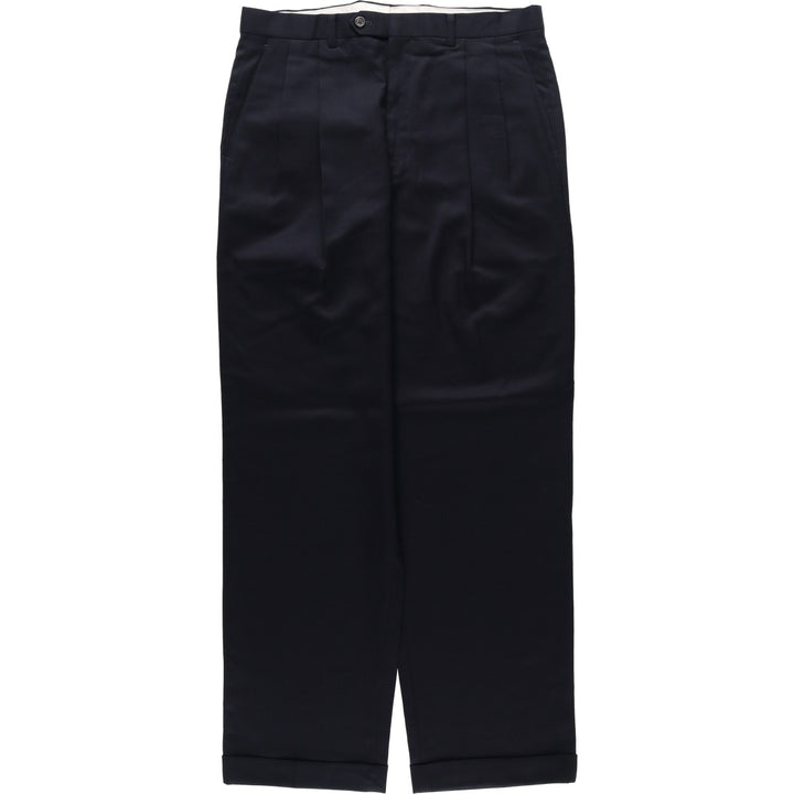 Ralph Lauren RALPH Two-pleat Wool Pants Slacks Men's Size W34 wool navy blue type Vintage Second Hand