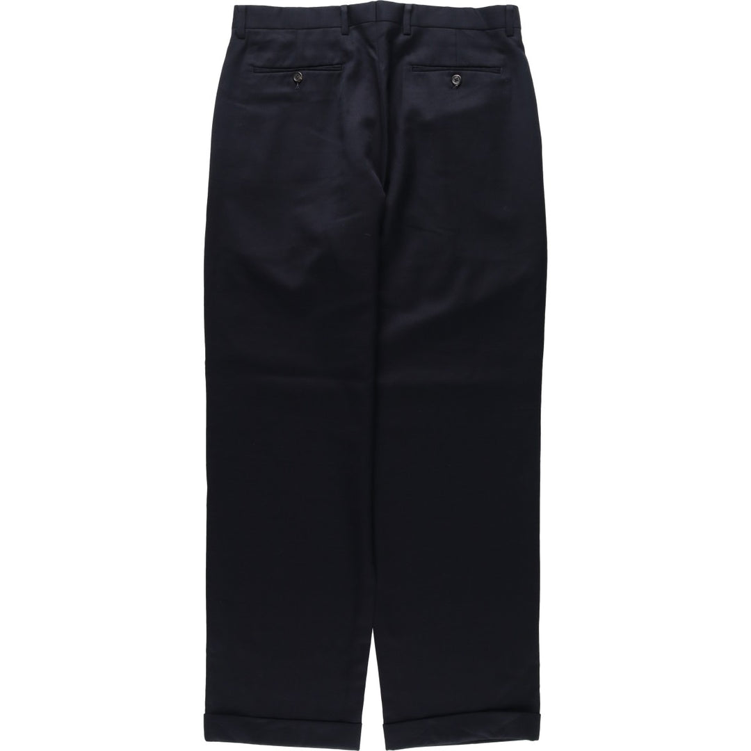 Ralph Lauren RALPH Two-pleat Wool Pants Slacks Men's Size W34 wool navy blue type Vintage Second Hand