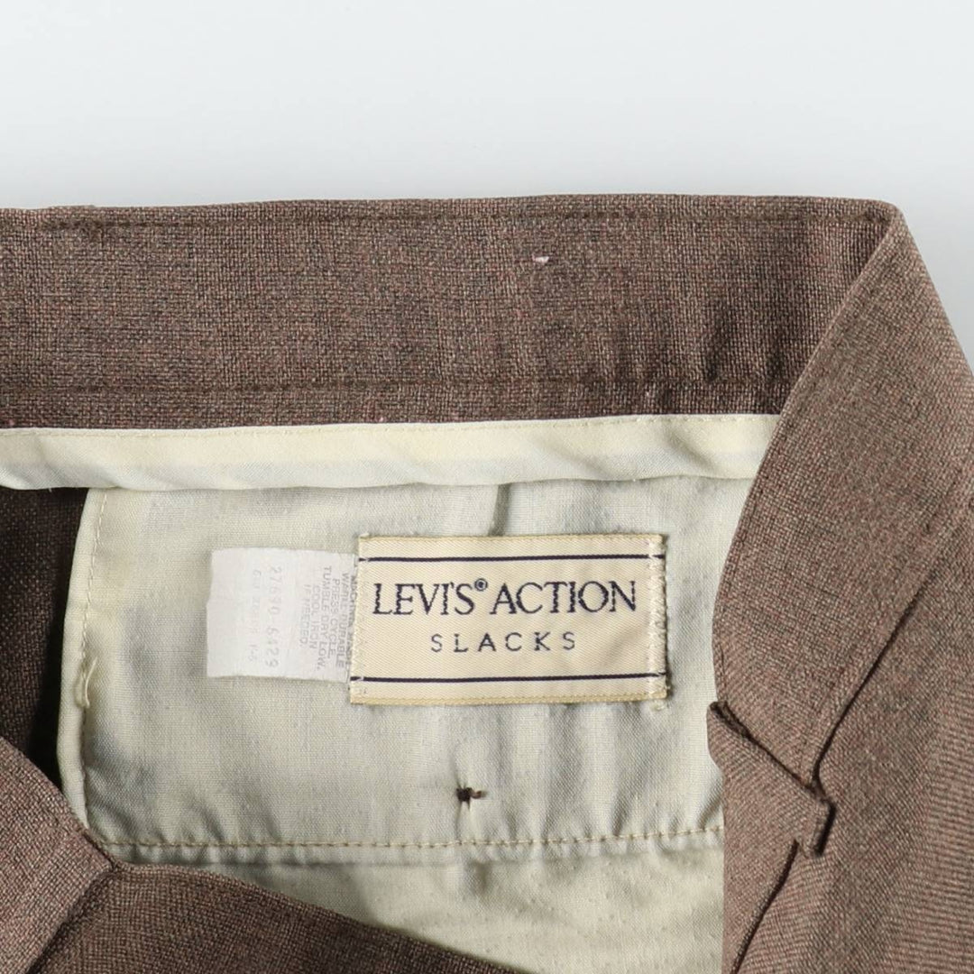 ~1980'S Levi's Action Slacks, Men's W34 equivalent, Vintage unclear brown type Vintage Second Hand