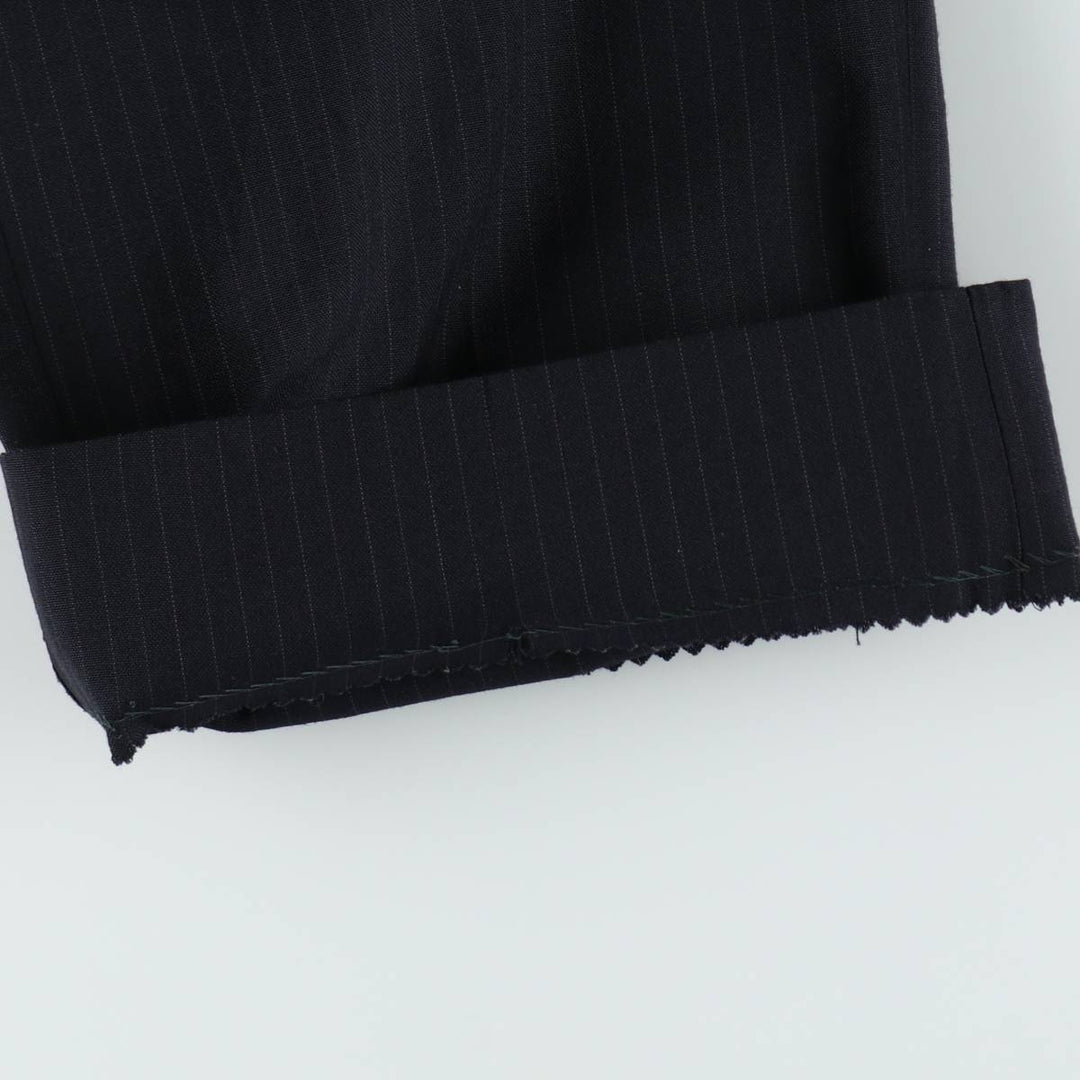 Striped Pattern Slacks Pants, Men's W35 (approx.), Vintage unclear navy blue type Vintage Second Hand