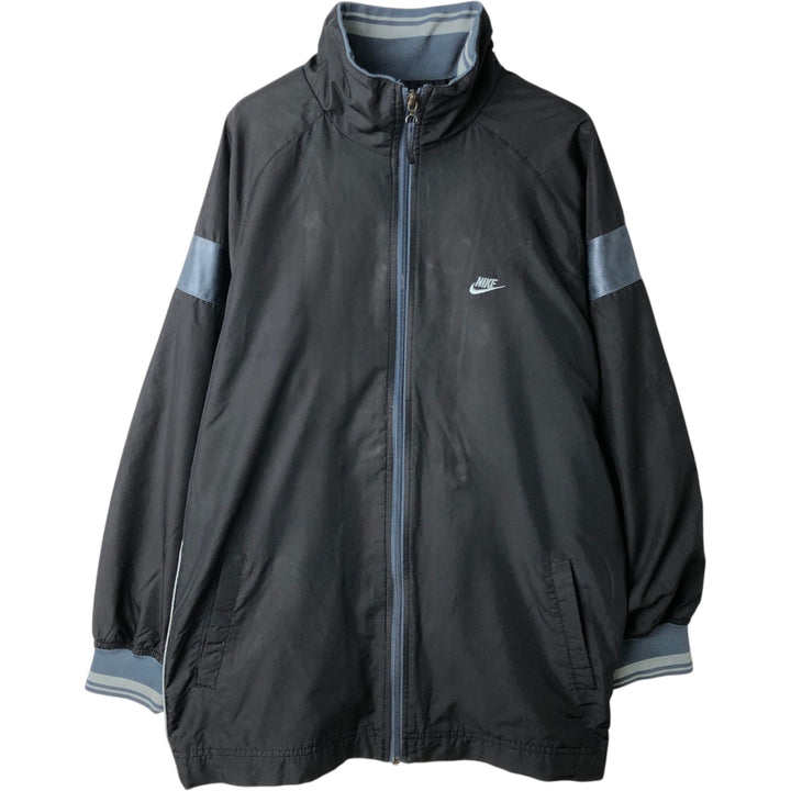 2000'S Nike Windbreaker with Embroidered Logo, Men's Size XL (approx.) polyester black type Vintage Second Hand