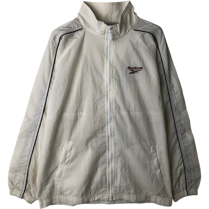 00s~ Reebok nylon jacket, men's size M Nylon white type Vintage Second Hand