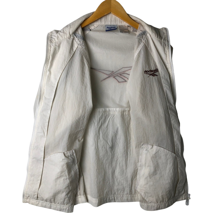 00s~ Reebok nylon jacket, men's size M Nylon white type Vintage Second Hand