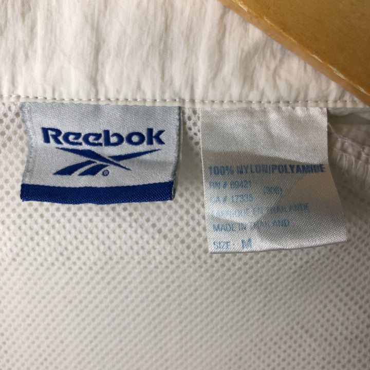 00s~ Reebok nylon jacket, men's size M Nylon white type Vintage Second Hand