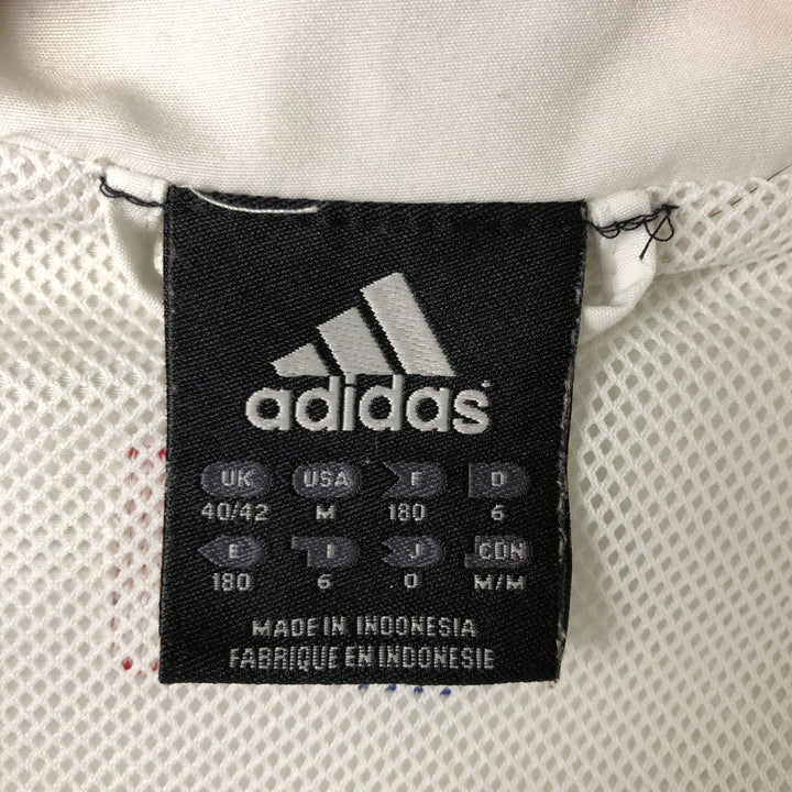 2000'S Adidas France National Team Windbreaker, Men's Size M (approx.) polyester white type Vintage Second Hand