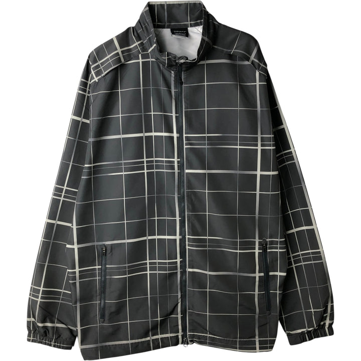 Nike Golf Check Pattern Windbreaker, Men's Size L (approx.) polyester gray type Vintage Second Hand