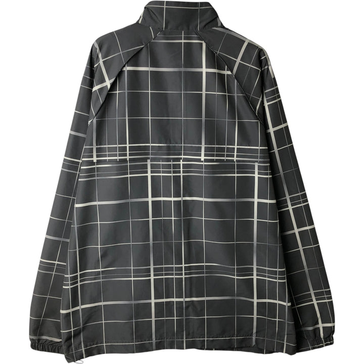 Nike Golf Check Pattern Windbreaker, Men's Size L (approx.) polyester gray type Vintage Second Hand