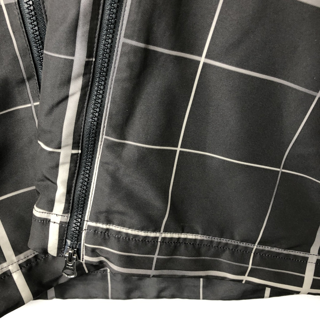 Nike Golf Check Pattern Windbreaker, Men's Size L (approx.) polyester gray type Vintage Second Hand