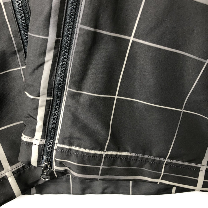 Nike Golf Check Pattern Windbreaker, Men's Size L (approx.) polyester gray type Vintage Second Hand