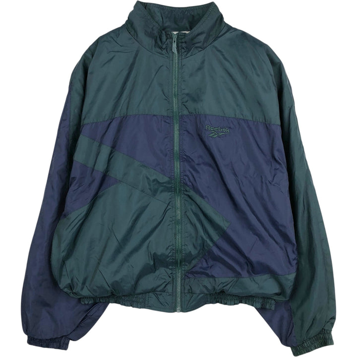 90'S Reebok Windbreaker, Men's Size L, Vintage polyester Green type dark green Vintage Second Hand