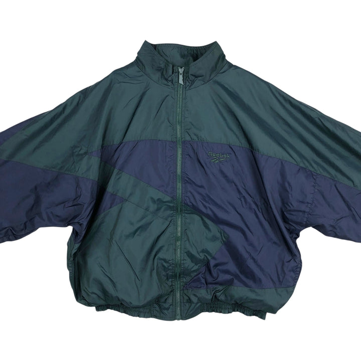 90'S Reebok Windbreaker, Men's Size L, Vintage polyester Green type dark green Vintage Second Hand