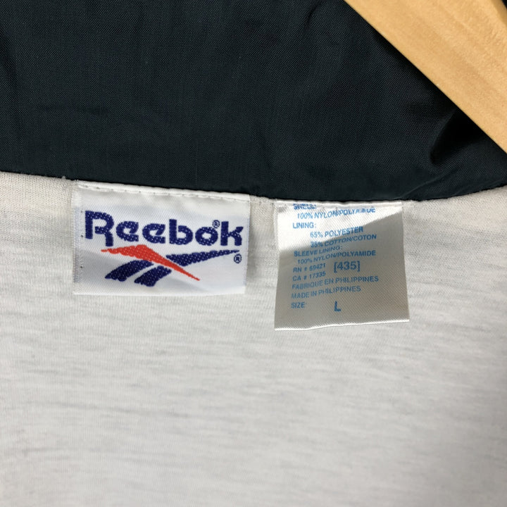 90'S Reebok Windbreaker, Men's Size L, Vintage polyester Green type dark green Vintage Second Hand