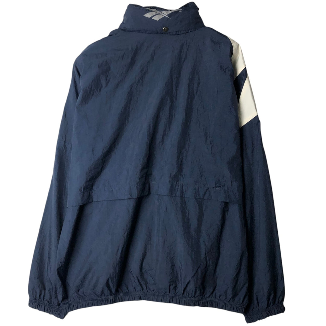 90'S Reebok nylon jacket, men's size L, vintage Nylon navy blue type Vintage Second Hand