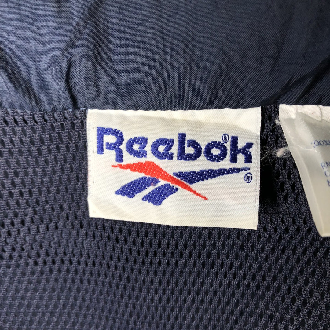90'S Reebok nylon jacket, men's size L, vintage Nylon navy blue type Vintage Second Hand