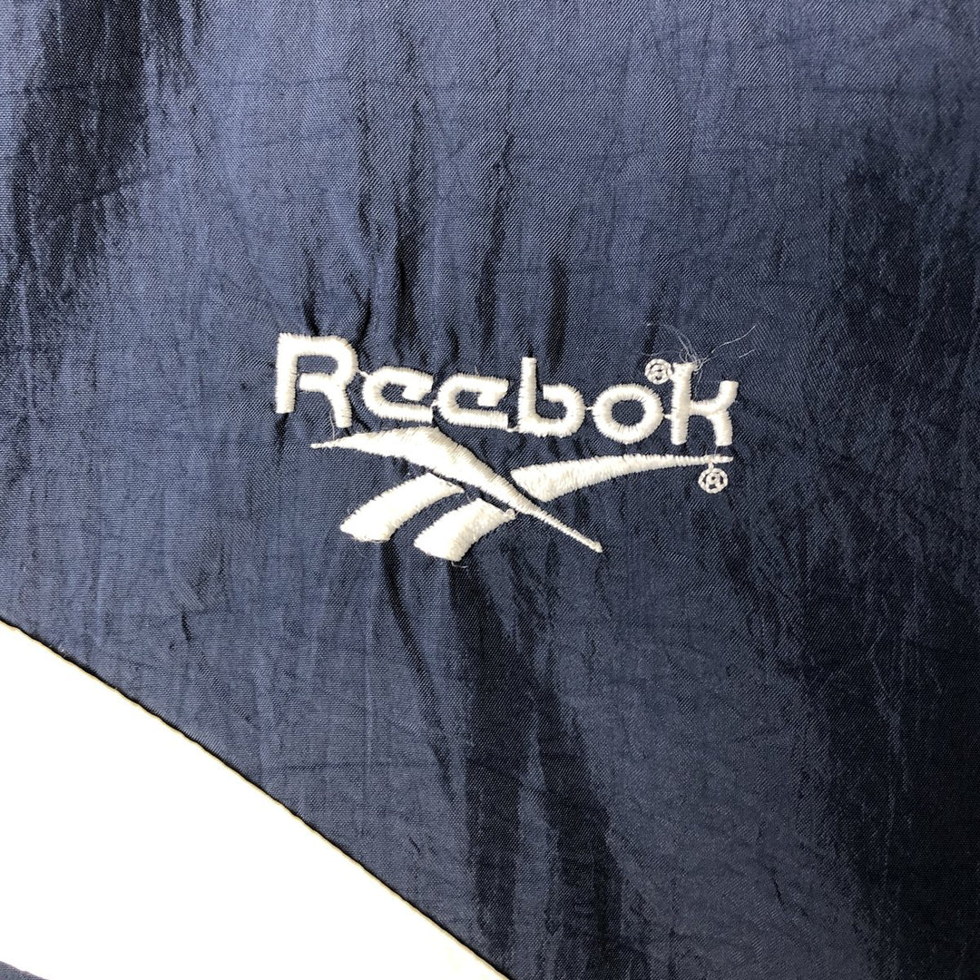 90'S Reebok nylon jacket, men's size L, vintage Nylon navy blue type Vintage Second Hand