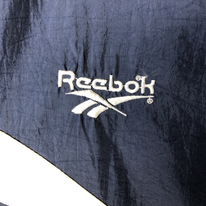 90'S Reebok nylon jacket, men's size L, vintage Nylon navy blue type Vintage Second Hand