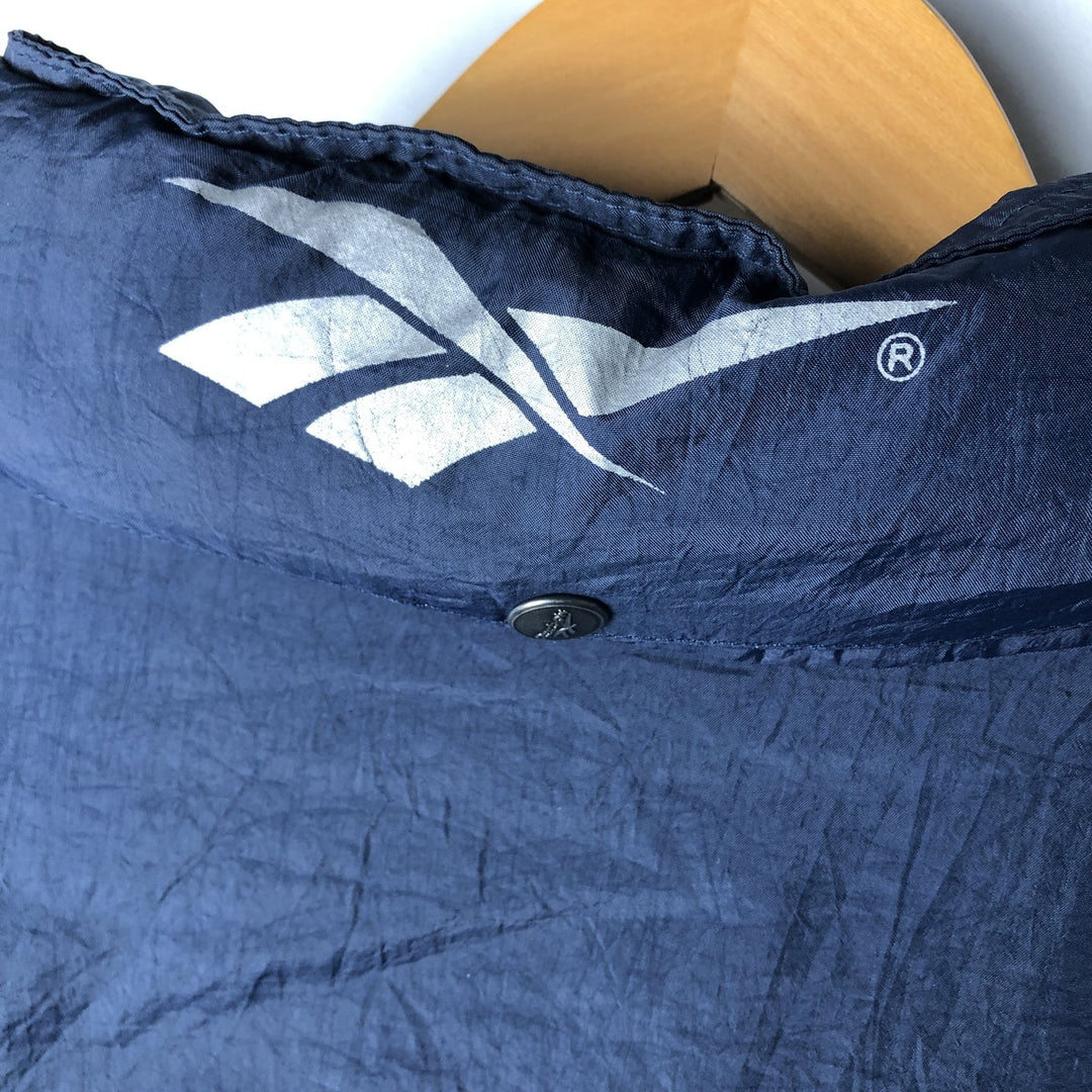 90'S Reebok nylon jacket, men's size L, vintage Nylon navy blue type Vintage Second Hand