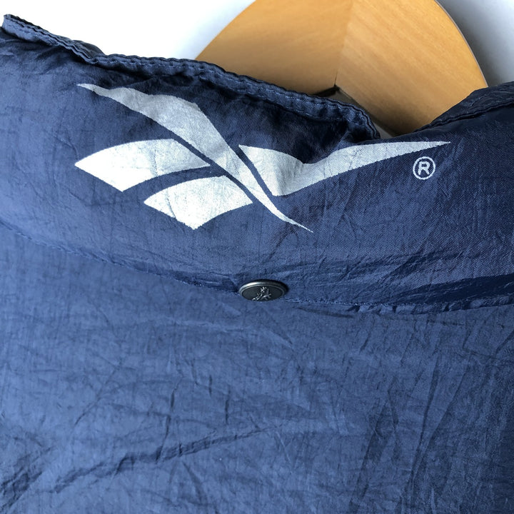 90'S Reebok nylon jacket, men's size L, vintage Nylon navy blue type Vintage Second Hand