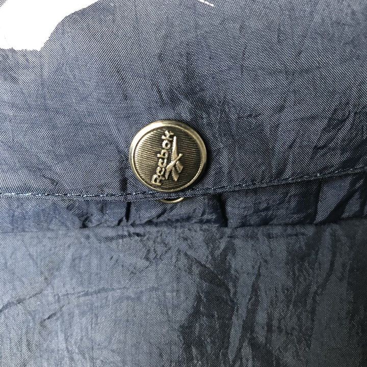 90'S Reebok nylon jacket, men's size L, vintage Nylon navy blue type Vintage Second Hand