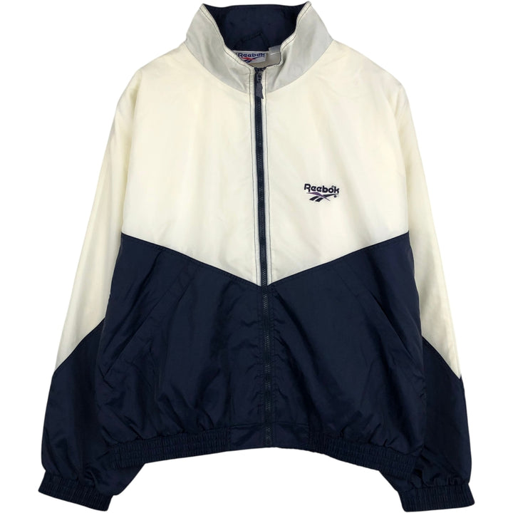 90'S Reebok nylon jacket, men's XL size, vintage Nylon white type Vintage Second Hand