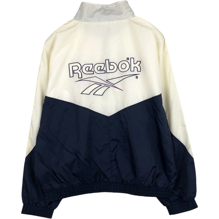 90'S Reebok nylon jacket, men's XL size, vintage Nylon white type Vintage Second Hand