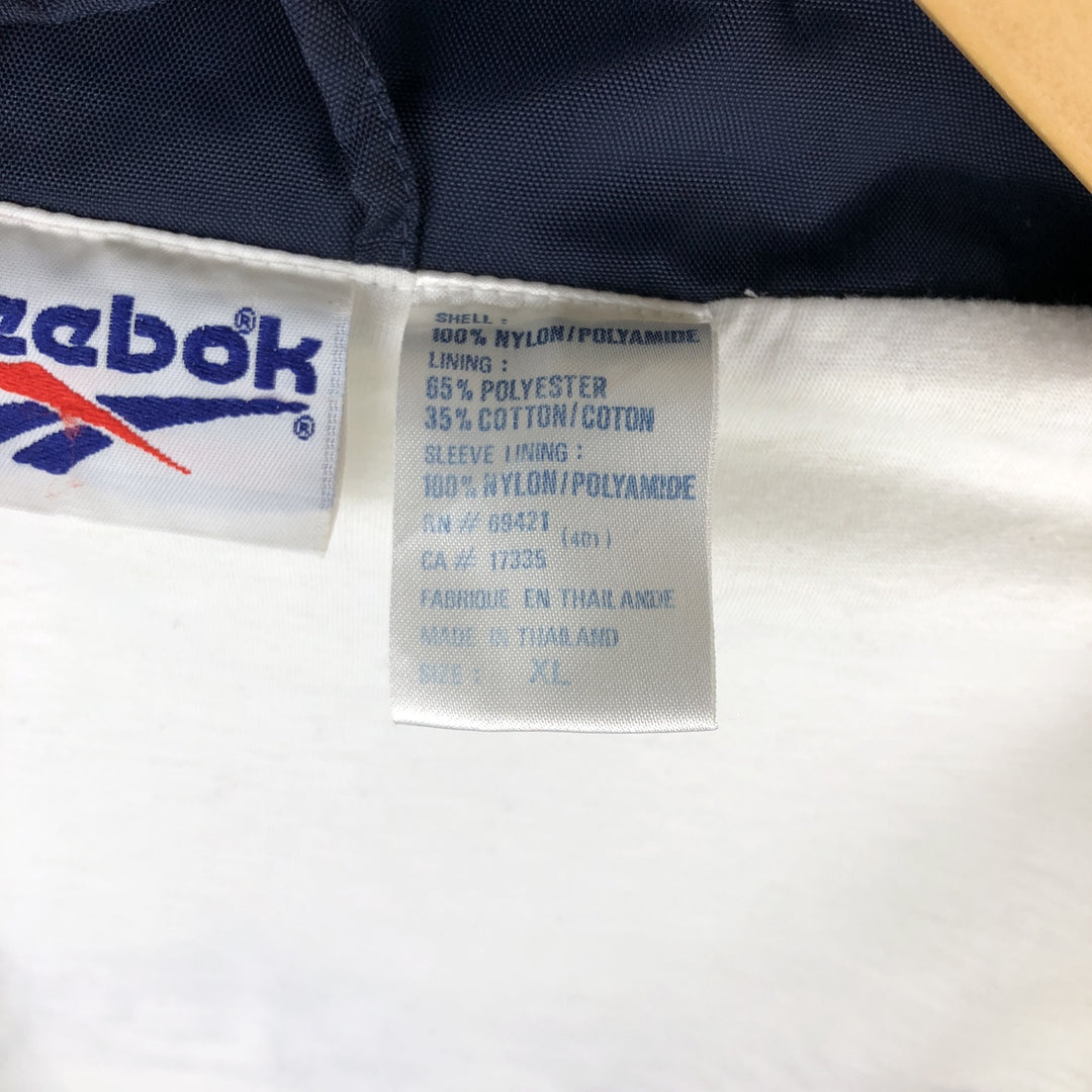 90'S Reebok nylon jacket, men's XL size, vintage Nylon white type Vintage Second Hand