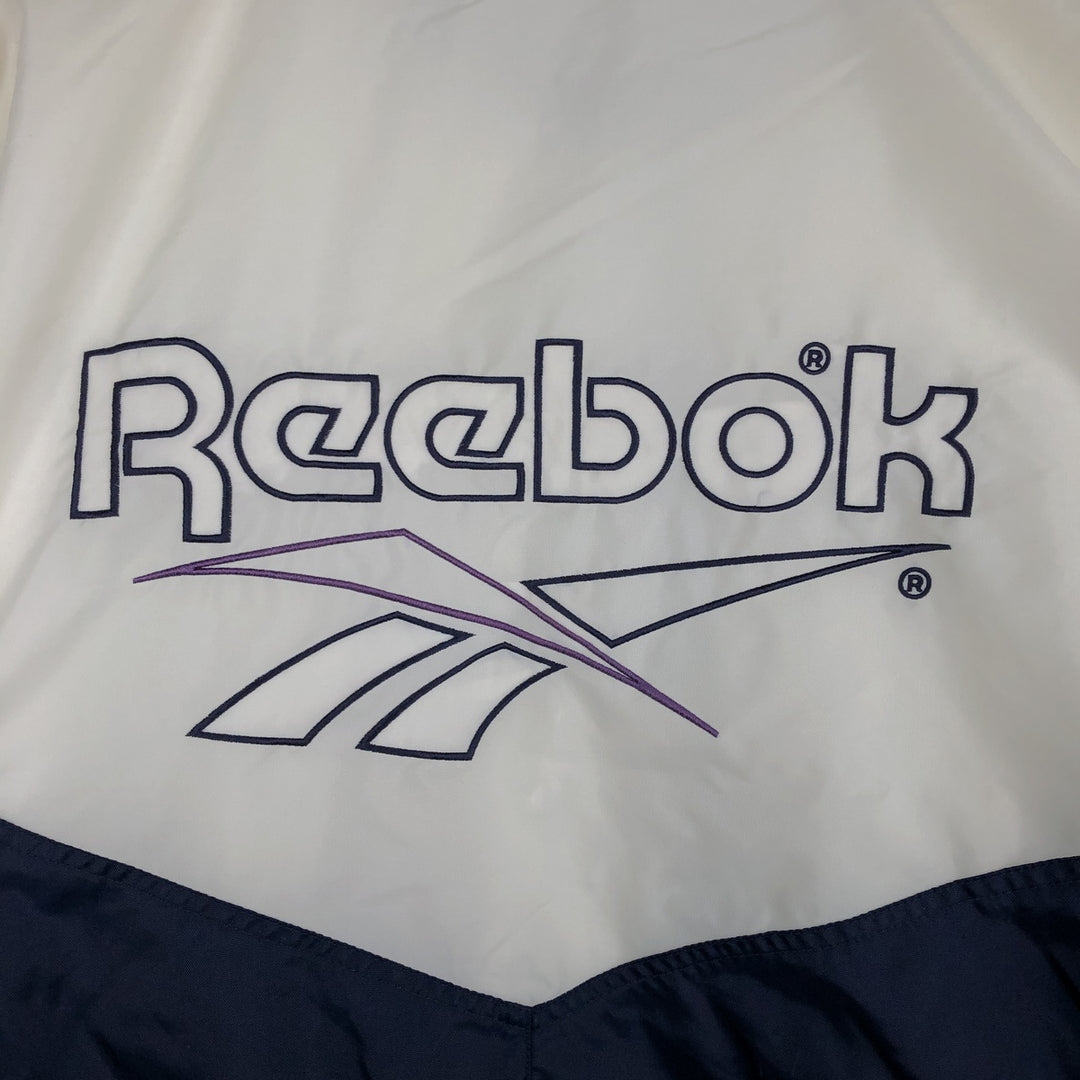 90'S Reebok nylon jacket, men's XL size, vintage Nylon white type Vintage Second Hand