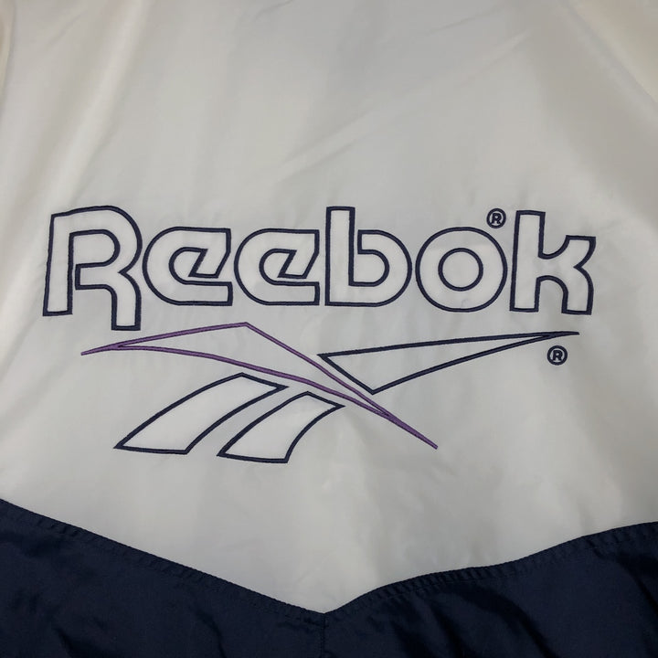90'S Reebok nylon jacket, men's XL size, vintage Nylon white type Vintage Second Hand