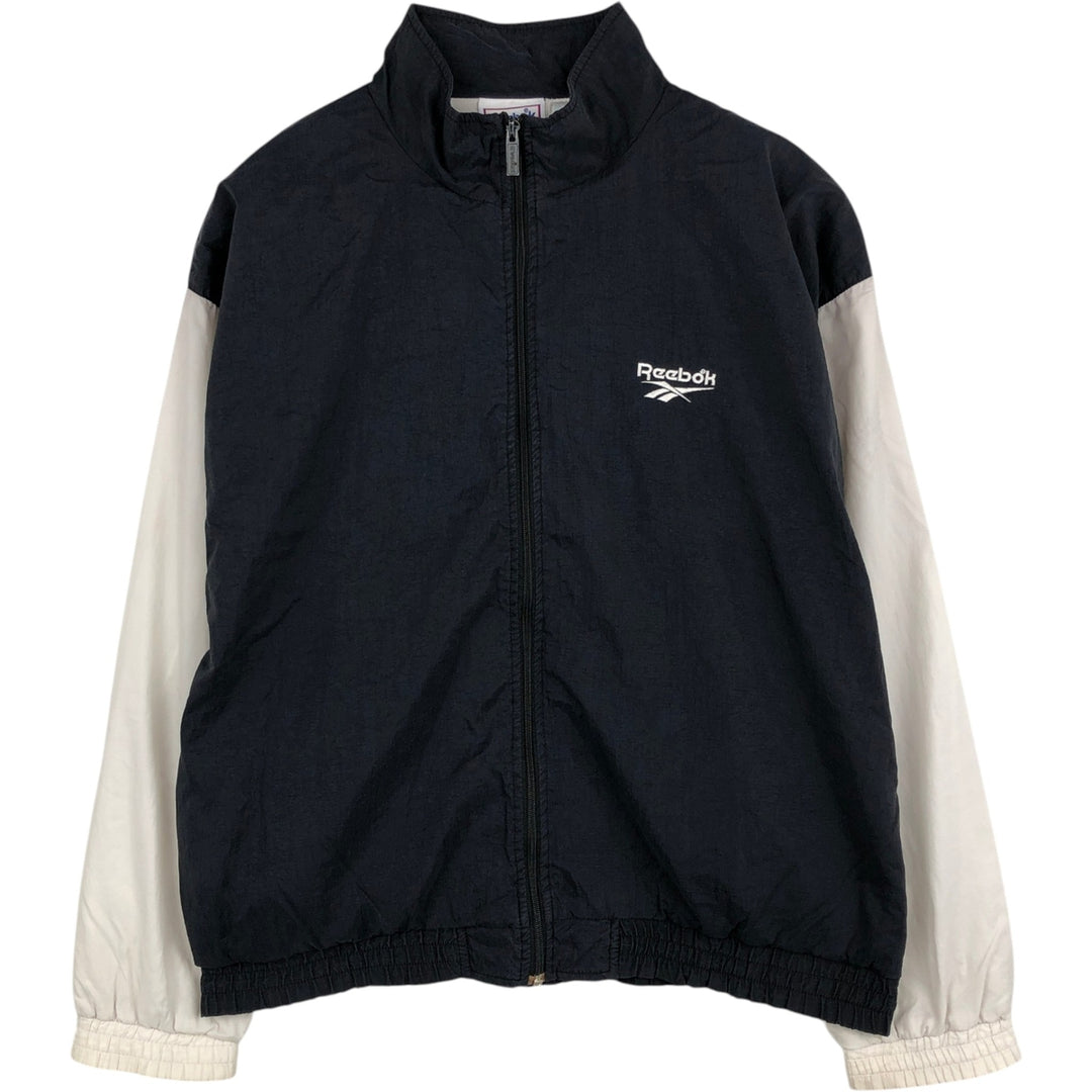 90'S Reebok nylon jacket, men's size L, vintage Nylon black type Vintage Second Hand