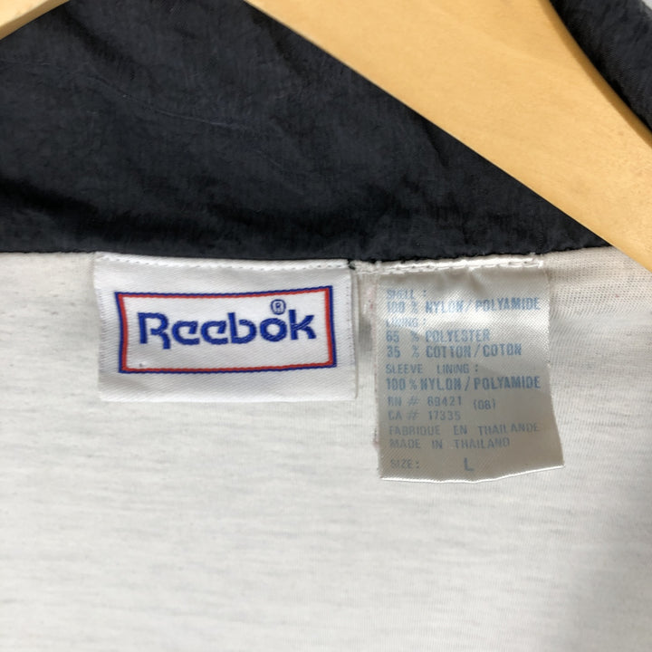 90'S Reebok nylon jacket, men's size L, vintage Nylon black type Vintage Second Hand