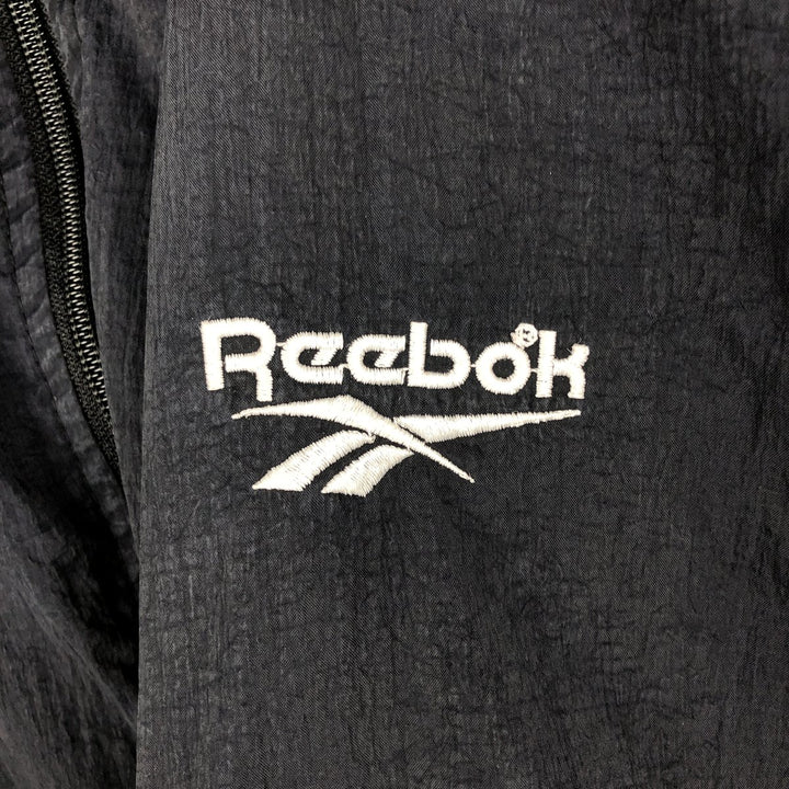 90'S Reebok nylon jacket, men's size L, vintage Nylon black type Vintage Second Hand