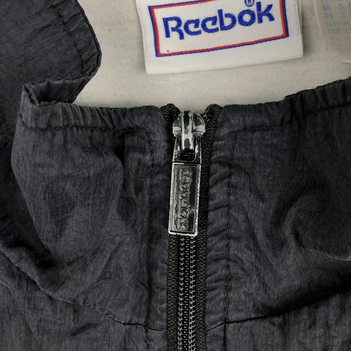 90'S Reebok nylon jacket, men's size L, vintage Nylon black type Vintage Second Hand